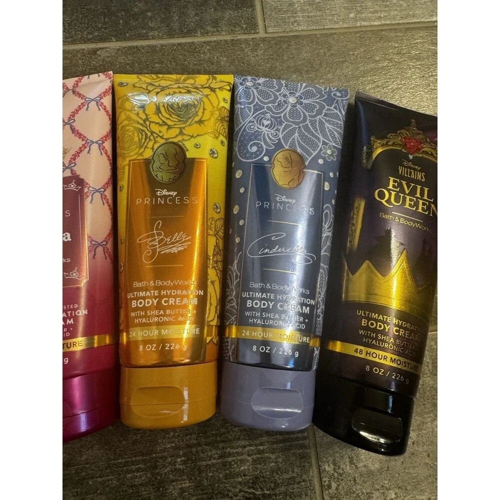 Bath and Body Works Disney Princess Lot of 5 Ultimate Body Cream 8 oz New